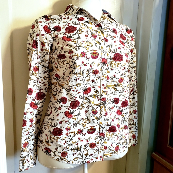 Charter Club Tops - VTG Charter Club floral cotton long sleeve shirt 10